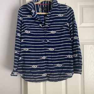Talbots Blue and White Nautical Pattern Top